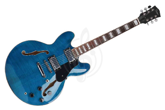 Smige S-G16-TBL - Электрогитара арктоп, синяя - фото 1 Полуакустическая электрогитара Smige S-G16-TBL - Электрогитара арктоп, синяя - фото 1