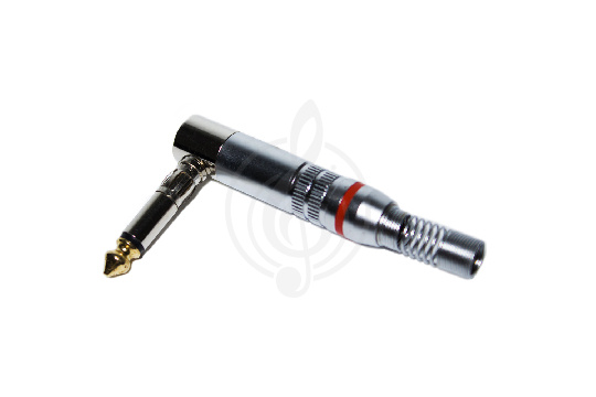 Разъем Jack Soundking CC632 - Разъем на кабель 1/4” Male (6,35мм), моно, угловой - фото 1