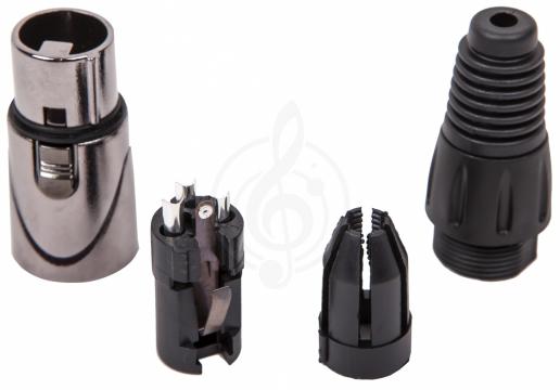 Разъем XLR SOUNDKING CX3F003 - кабельный балансный разъем XLR female, 3 контакта, металл/ крышка пластик - фото 2