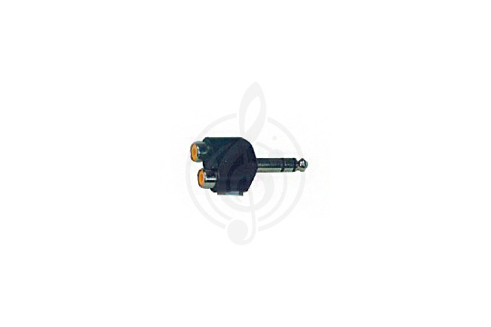 Переходник RCA Jack STANDS & CABLES ADA062 - Переходник стерео Jack папа 6.3 мм>2 X RCA (тюльпан) мама - фото 1