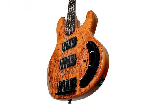 STERLING StingRay HH Poplar Burl Top Amber - Бас-гитара 4 струны - фото 3 Бас-гитара STERLING StingRay HH Poplar Burl Top Amber - Бас-гитара 4 струны - фото 3