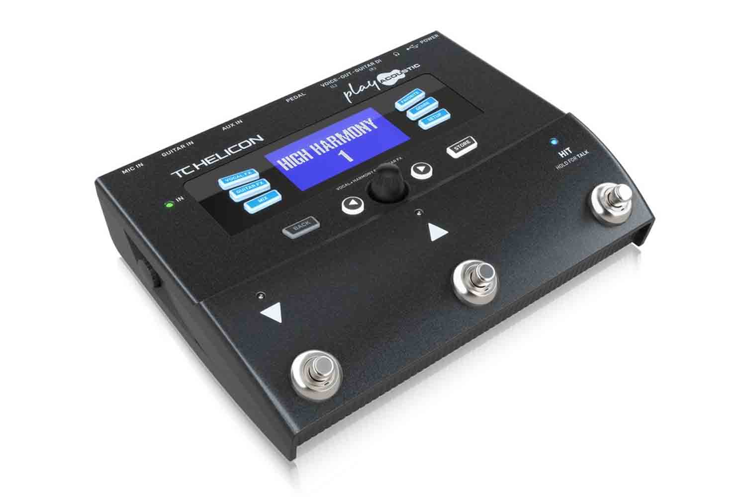 Процессор эффектов TC HELICON PLAY ACOUSTIC - напольный процессор для вокала и акустической гитары - фото 1