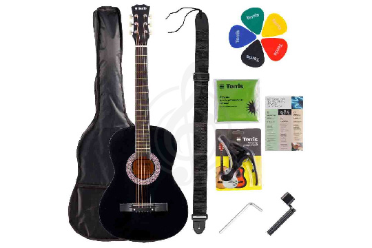 Акустическая гитара TERRIS TF-BK Starter Pack - Комплект акустической гитары - фото 1