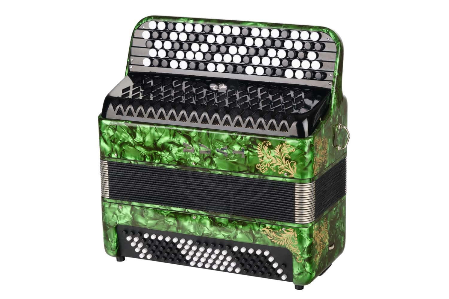  Тульская Гармонь BN-37-GR - Баян ученический двухголосный "Тула-209", 92/55х100-II, зеленый - фото 2