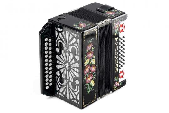 Гармонь Тульская гармонь - G-21-BK 301М 25х25-III с двумя ремнями, черная - фото 4