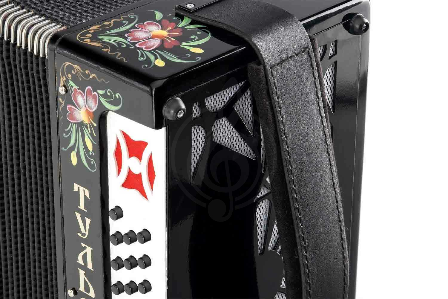 Гармонь Тульская гармонь - G-21-BK 301М 25х25-III с двумя ремнями, черная - фото 2