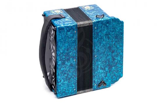 Гармонь Тульская гармонь - G-21-BL 301М 25х25-III с двумя ремнями, синяя - фото 7