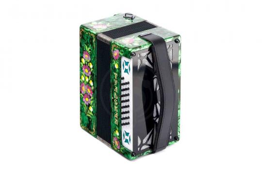 Гармонь Тульская гармонь G-21-GR 301М - 25х25-III с двумя ремнями, зеленая - фото 2