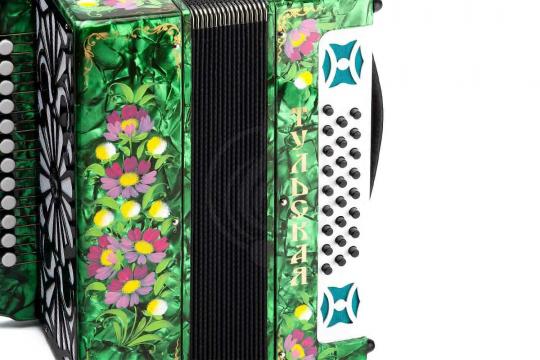 Гармонь Тульская гармонь G-21-GR 301М - 25х25-III с двумя ремнями, зеленая - фото 3