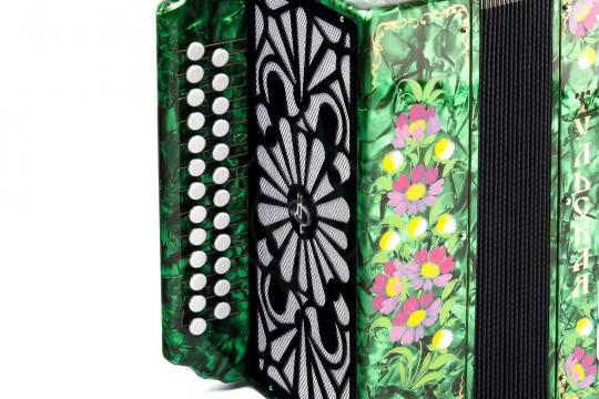 Гармонь Тульская гармонь G-21-GR 301М - 25х25-III с двумя ремнями, зеленая - фото 4