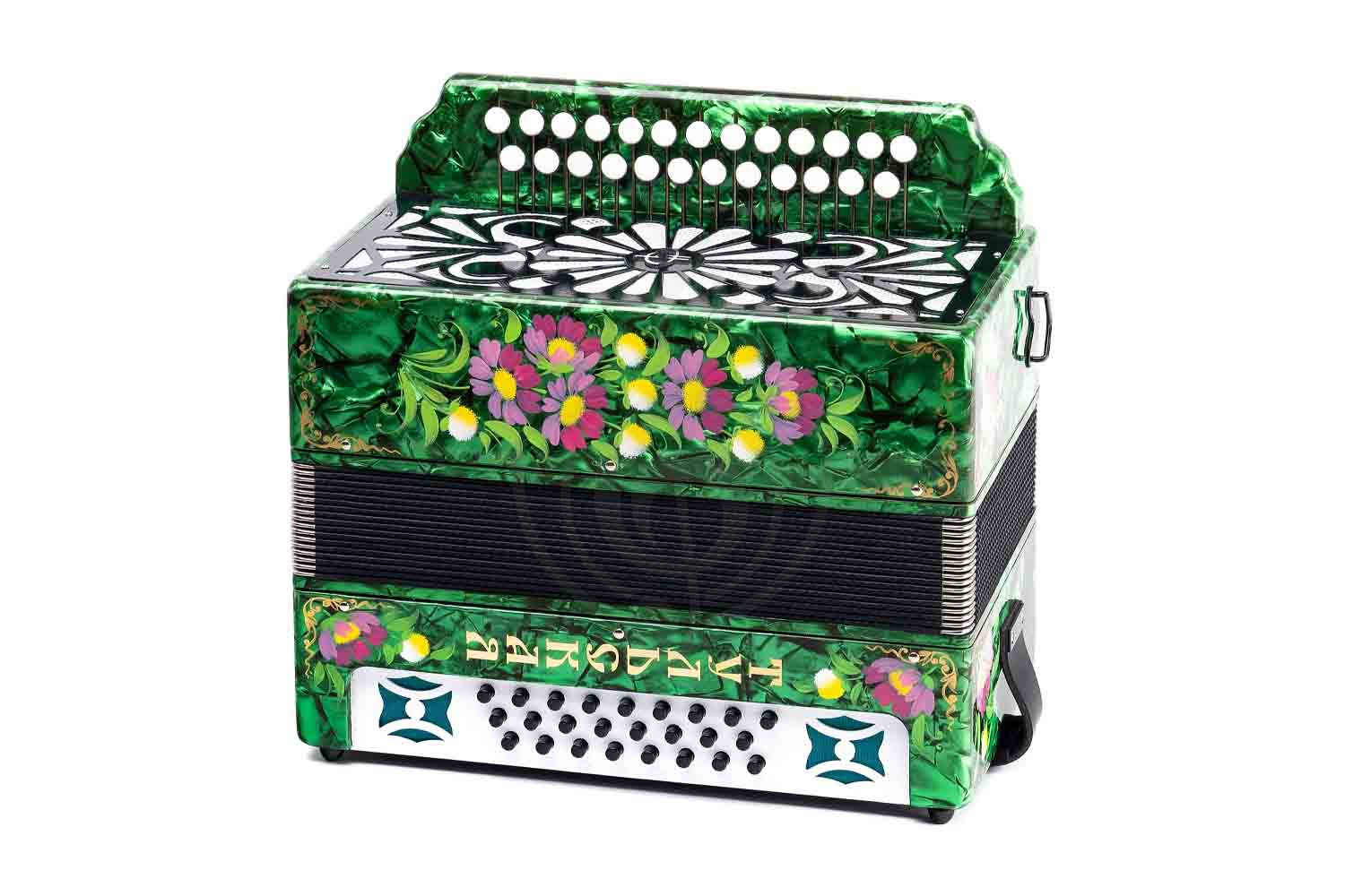 Гармонь Тульская гармонь G-21-GR 301М - 25х25-III с двумя ремнями, зеленая - фото 8