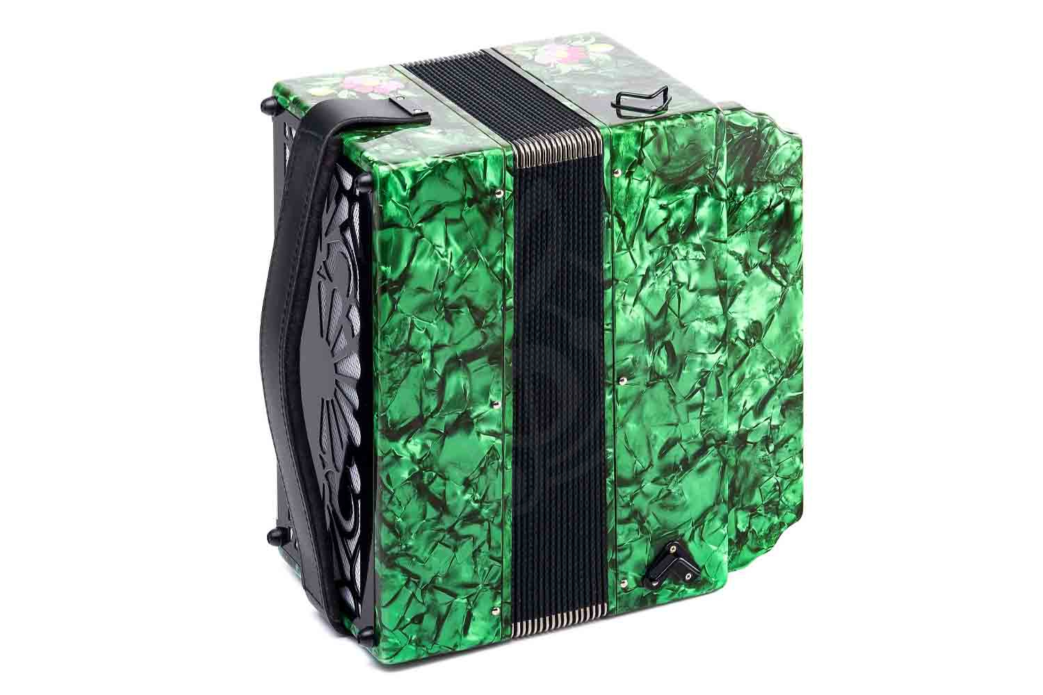 Гармонь Тульская гармонь G-21-GR 301М - 25х25-III с двумя ремнями, зеленая - фото 9