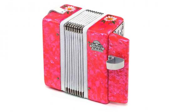 Гармонь Тульская Гармонь GN-25-PINK сувенирная "Кроха", розовая, 7х3-I - фото 3