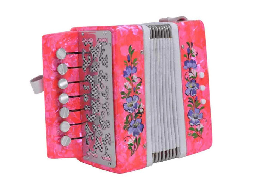 Гармонь Тульская Гармонь GN-25-PINK сувенирная "Кроха", розовая, 7х3-I - фото 1