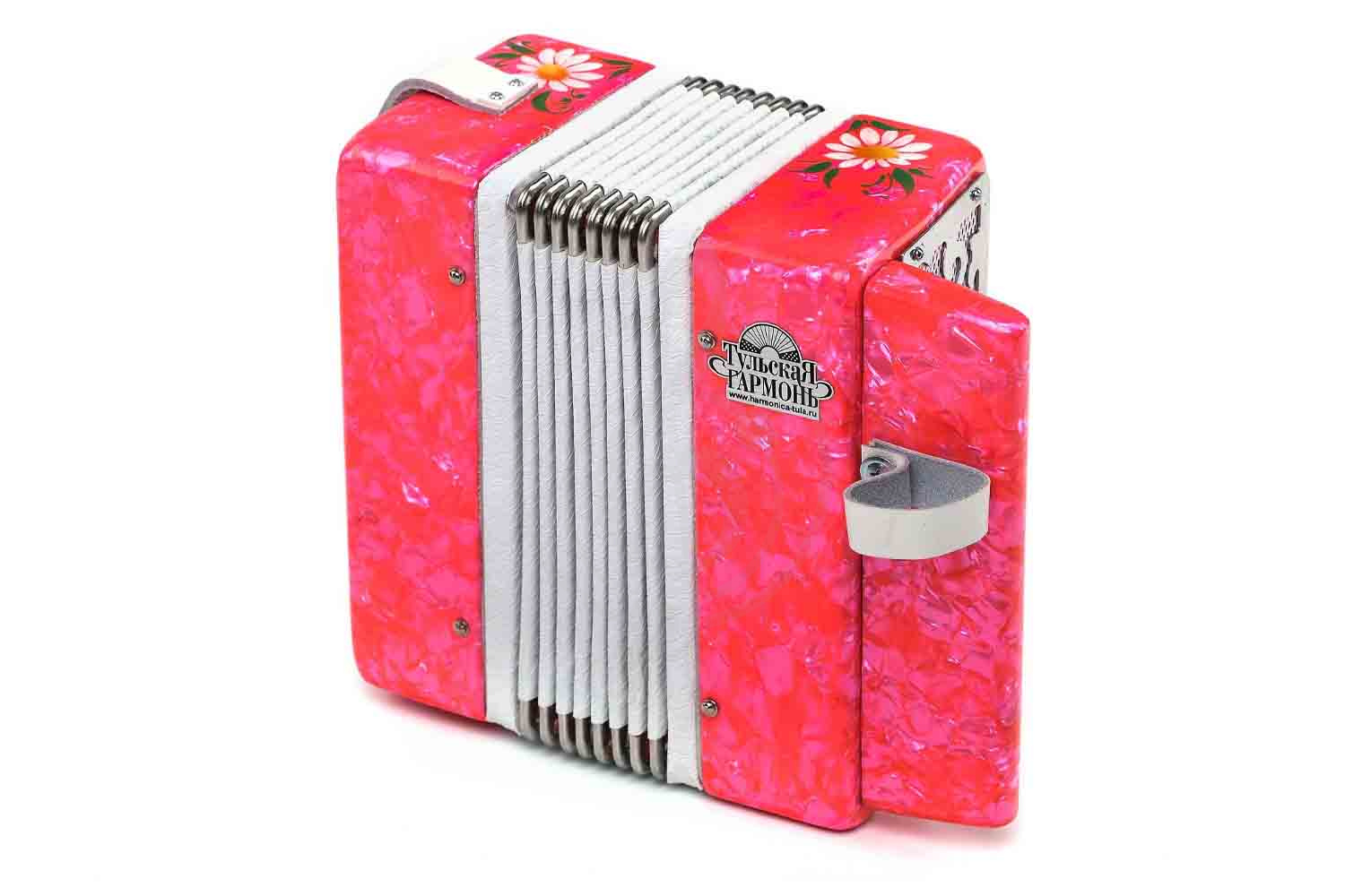 Гармонь Тульская Гармонь GN-25-PINK сувенирная "Кроха", розовая, 7х3-I - фото 3