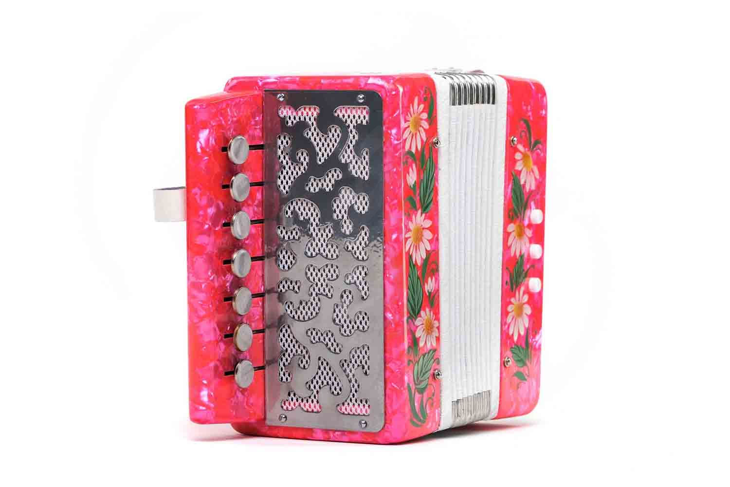 Гармонь Тульская Гармонь GN-25-PINK сувенирная "Кроха", розовая, 7х3-I - фото 5