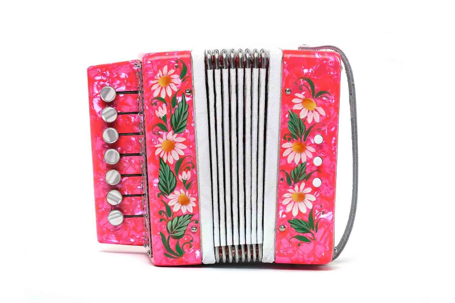 Гармонь Тульская Гармонь GN-25-PINK сувенирная "Кроха", розовая, 7х3-I - фото 6
