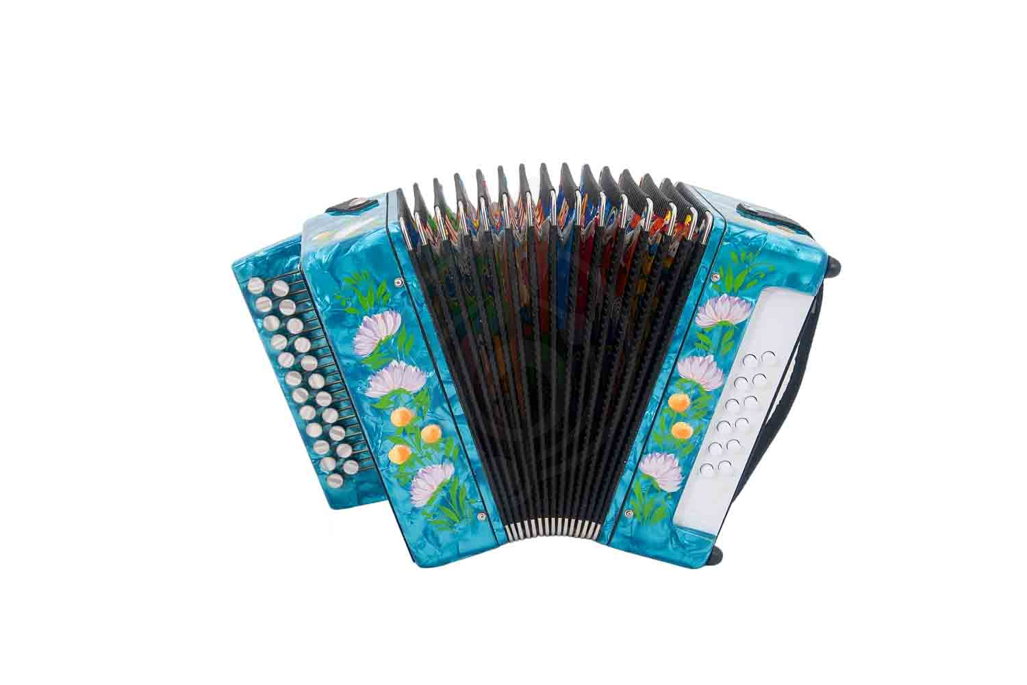 Гармонь Тульская Гармонь GN-7-LB "Сказка", 23х12-I, голубая - фото 3