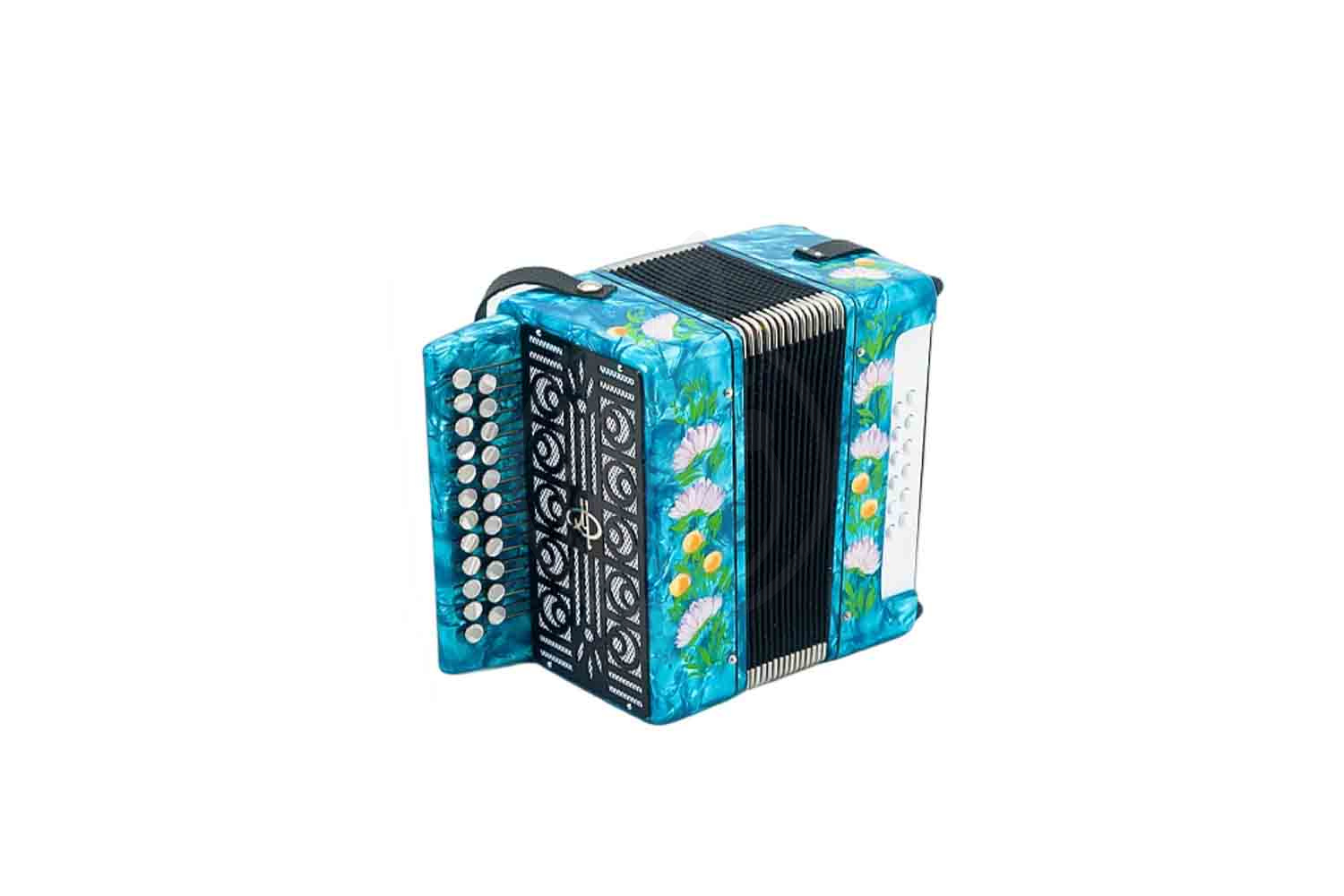 Гармонь Тульская Гармонь GN-7-LB "Сказка", 23х12-I, голубая - фото 5