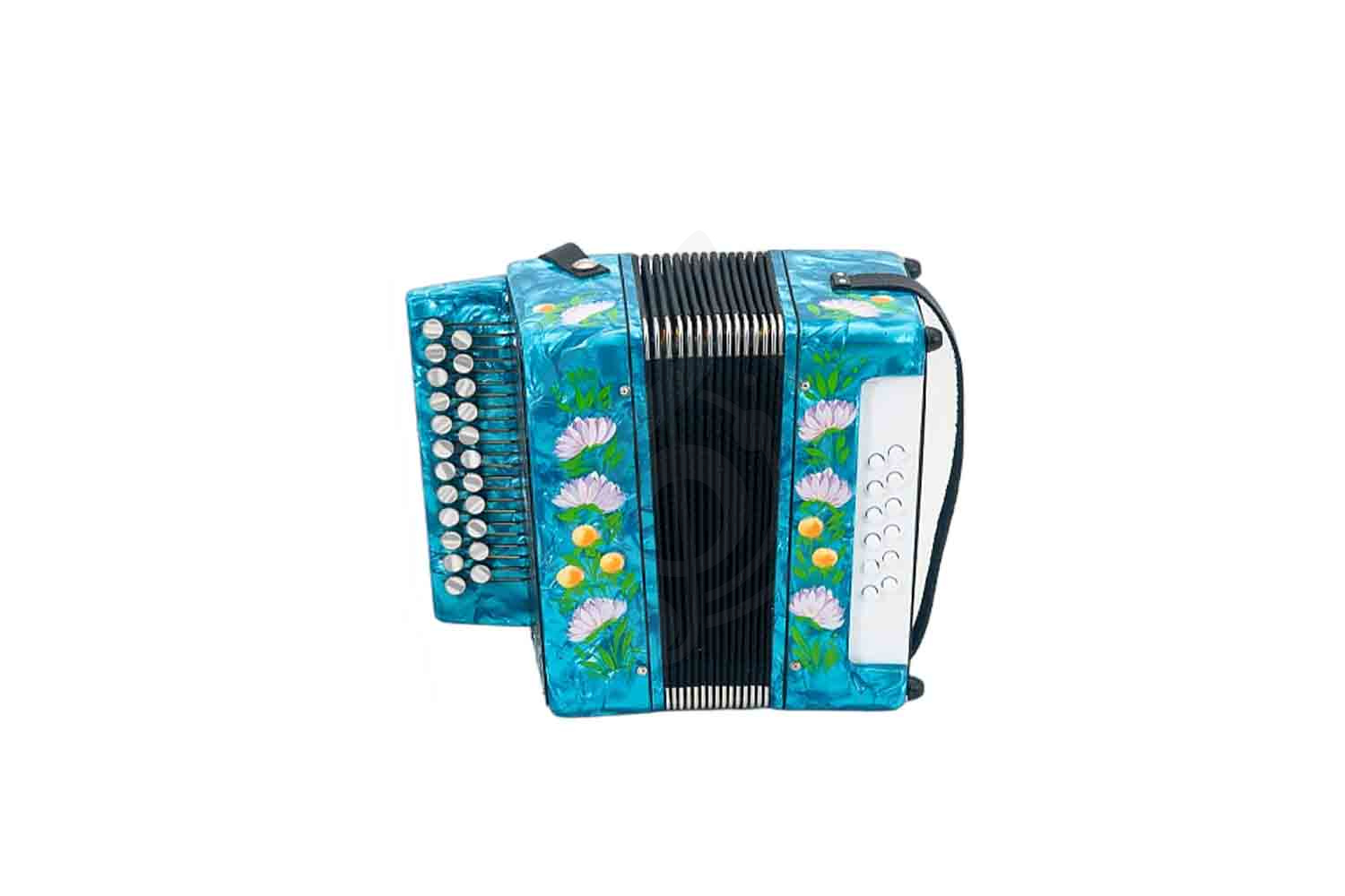 Гармонь Тульская Гармонь GN-7-LB "Сказка", 23х12-I, голубая - фото 6