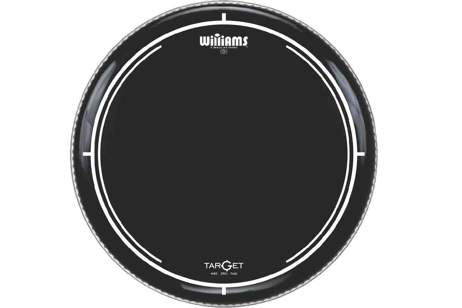 Пластик для томов Williams WB2-7MIL-06 Target Series Black - Пластик для том-барабана 6", черный - фото 1
