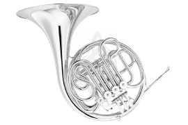 Валторна Yamaha YHR-567S - валторна F/ Bb студенческая, литые вентили, средн. раструб, посеребренная - фото 1